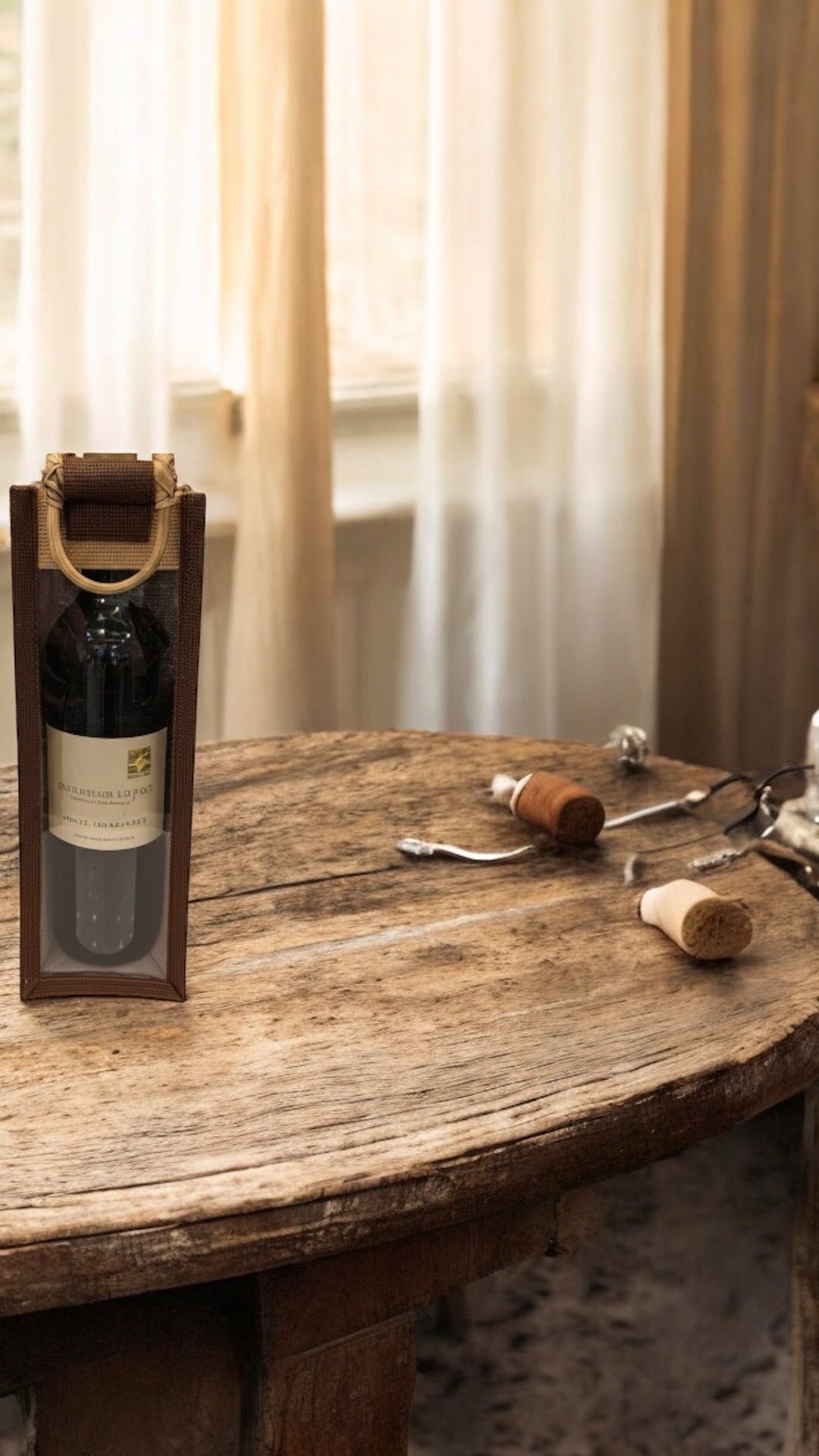 Jute Wine Bottle Bag
