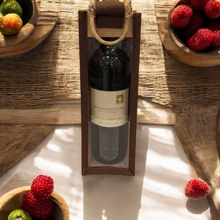 Jute Wine Bottle Bag
