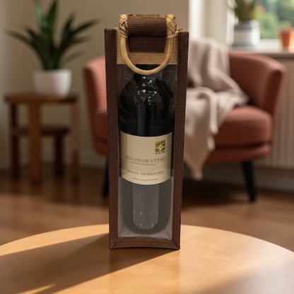 Jute Wine Bottle Bag